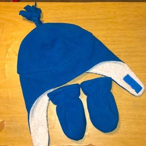 N’Ice caps infant large hat and mittens set